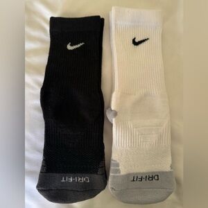 Nike Dri Fit Kids XS Two Pairs of Socks Black and White NWOT